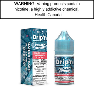 Drip'n by Envi - Frozen - Salt Mango Peach Watermelon - Ice Blast - 20MG/ML Salt Based E-Liquids