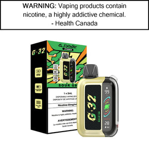 G Prime Hybrid 32K - Disposable Sour GB - 20MG/ML Disposable