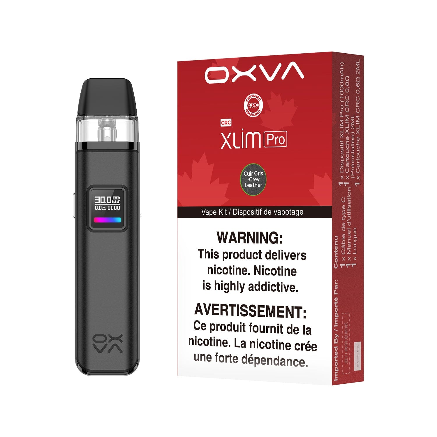 OXVA Xlim Pro (CRC) Grey Leather Pod Systems