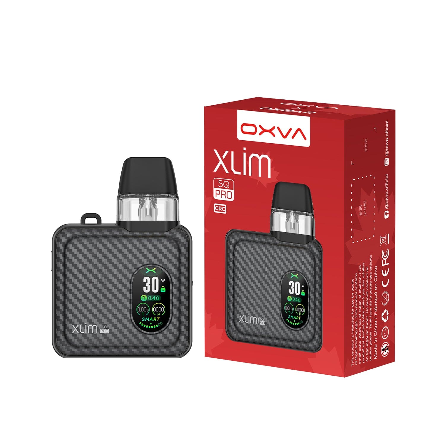 OXVA Xlim SQ Pro (CRC) Black Carbon Pod Systems