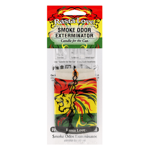 Smoke Odor Exterminator - Air Freshener Car Hangers Rasta Love Odour Control