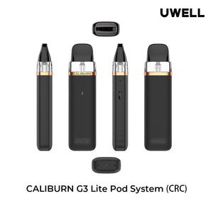 Uwell Caliburn G3 Lite Pod Kit (CRC) Black Pod Systems