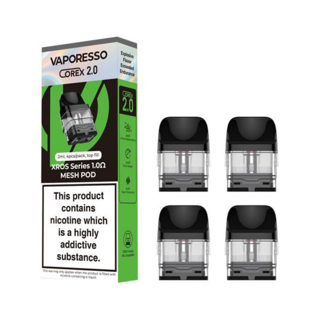 Vaporesso XROS Corex 2.0 Replacement Pods 4-Pack (CRC) 1.0ohm (12W) Replacement Pods